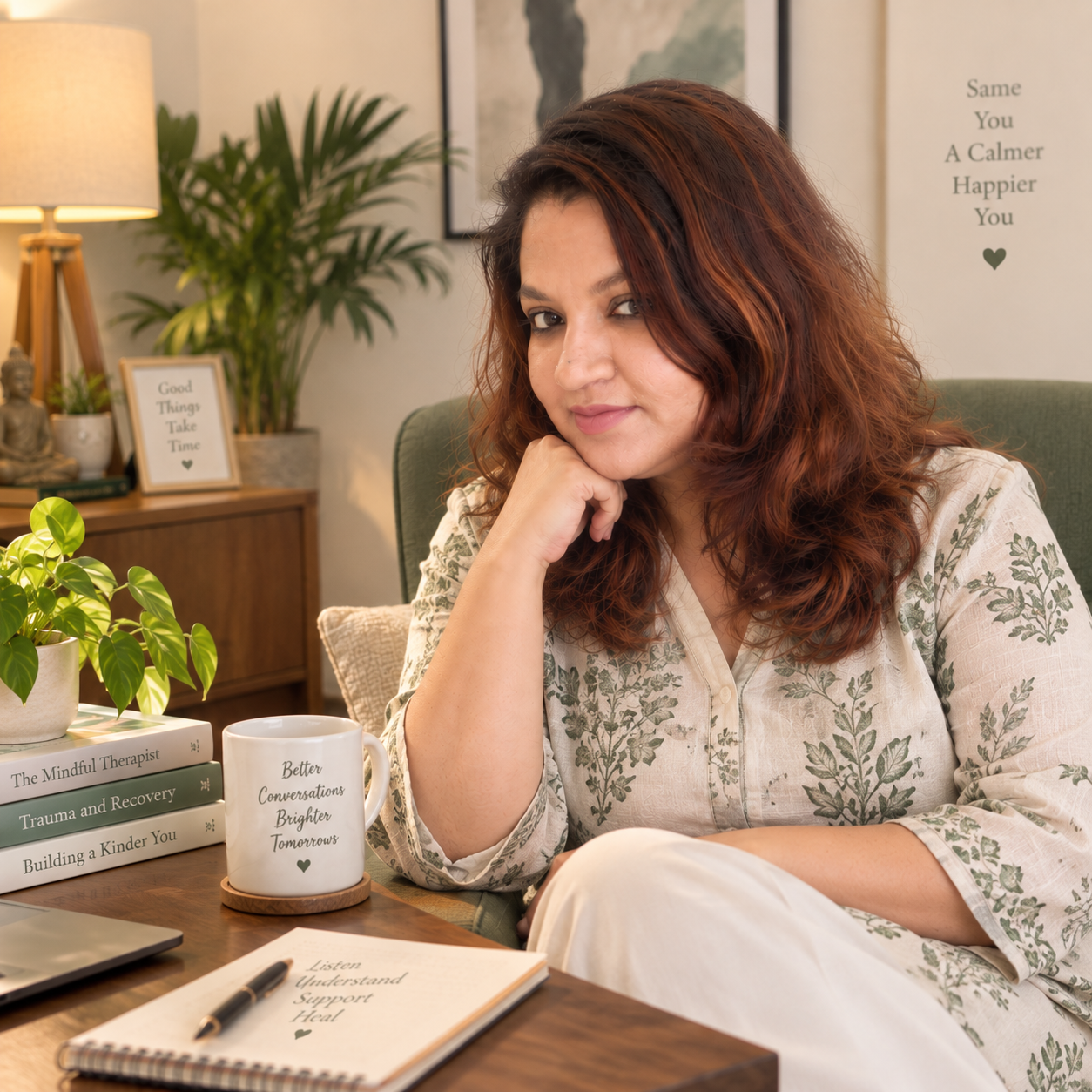 Anu Ragini in conversation during a counseling session